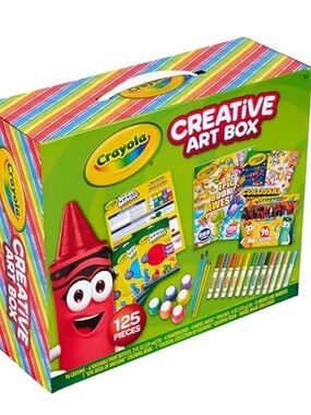 Crayola Creative Art Box - 125 pieces - NEW, 96 Crayons, 12 Markers, Clay, Paint